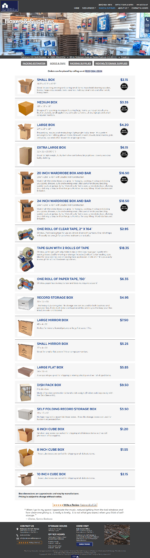 Boxes Patterson Self Storage Supplies: Boxes