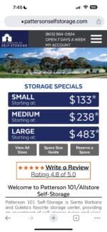 Phone Design Patterson Self Storage Phone Design